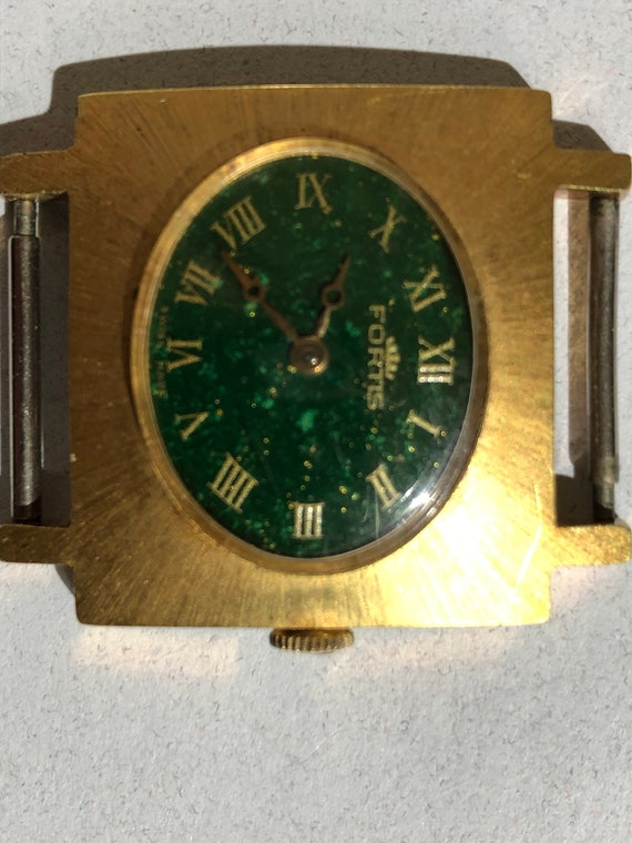 Unusual Royal Green Dial Vintage Swiss Made Fortis