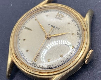 14K Solid Gold Vintage Men's Tissot Watch