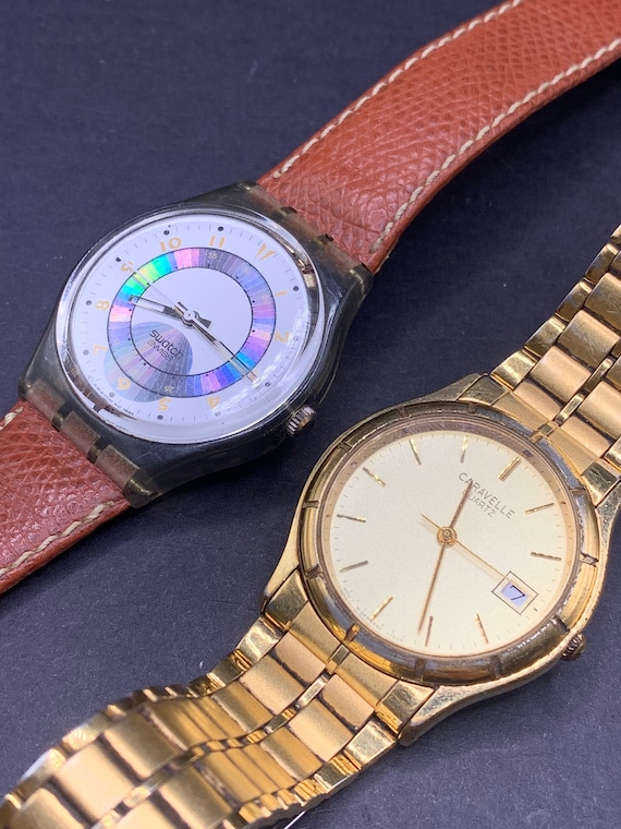 2 Vintage Watches Caravelle and Swatch
