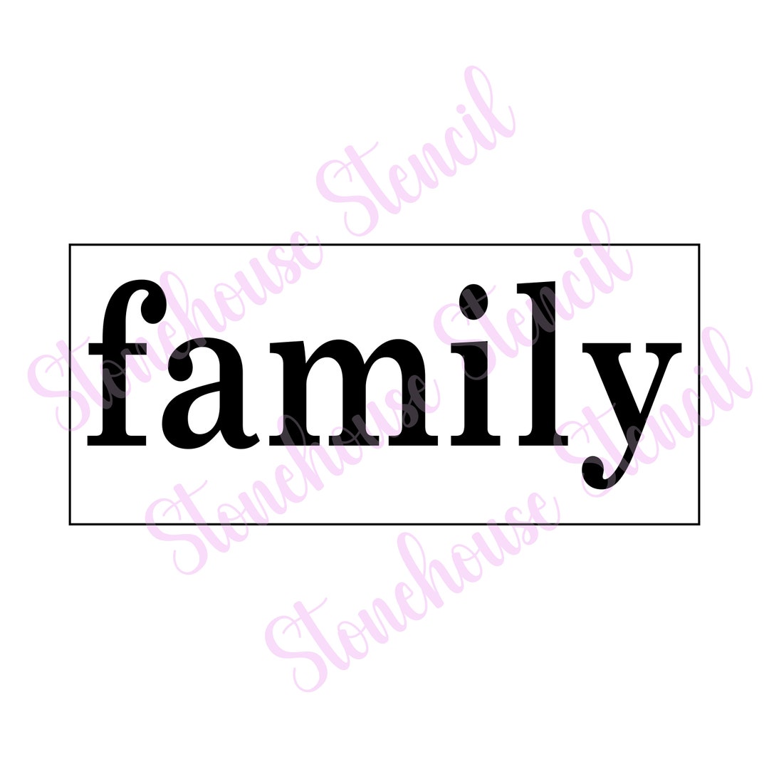 Family STENCIL, Stencil for Painting Wood Signs, Sign Stencil, Stencil ...