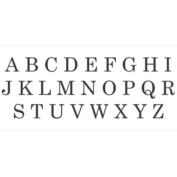 Alphabet Stencil #111 - Letters A to Z - Great for making your own signs! - 3 sizes available