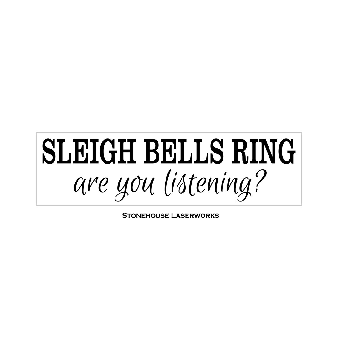 Christmas Stencil Holiday Stencil Sleigh Bells Ring Are You Etsy