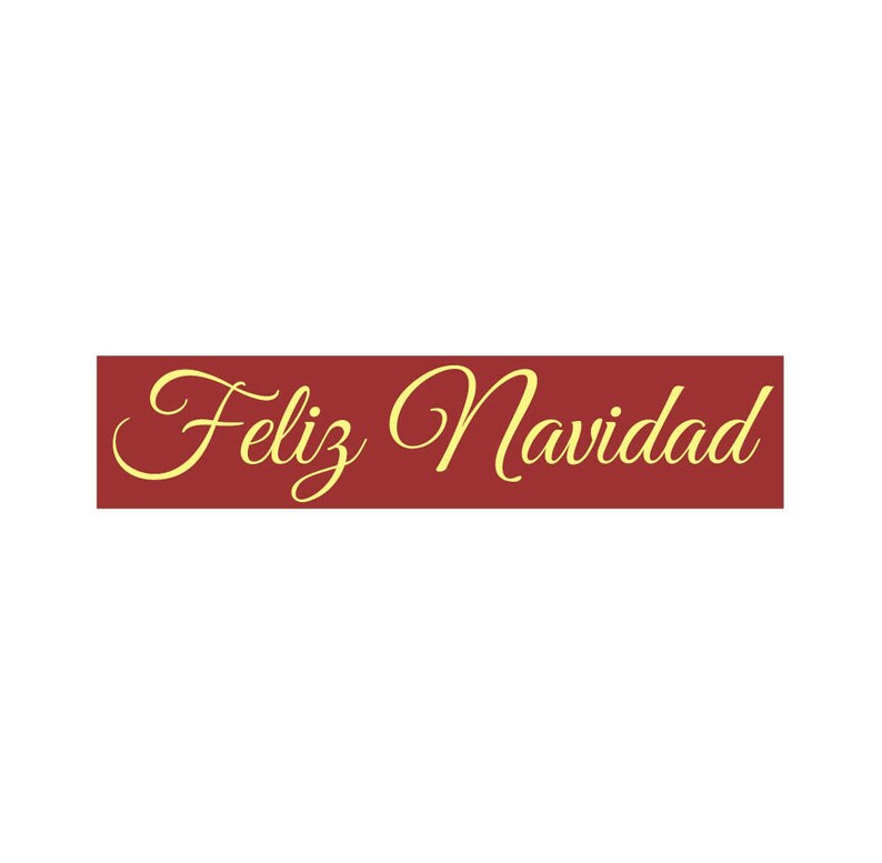 HOLIDAY STENCIL Feliz Navidad 4 x 18 Stencil make your | Etsy
