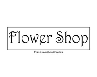 Stencil, Flower Shop, 6 x 22 Stencil, reusable stencil, crafts, DIY