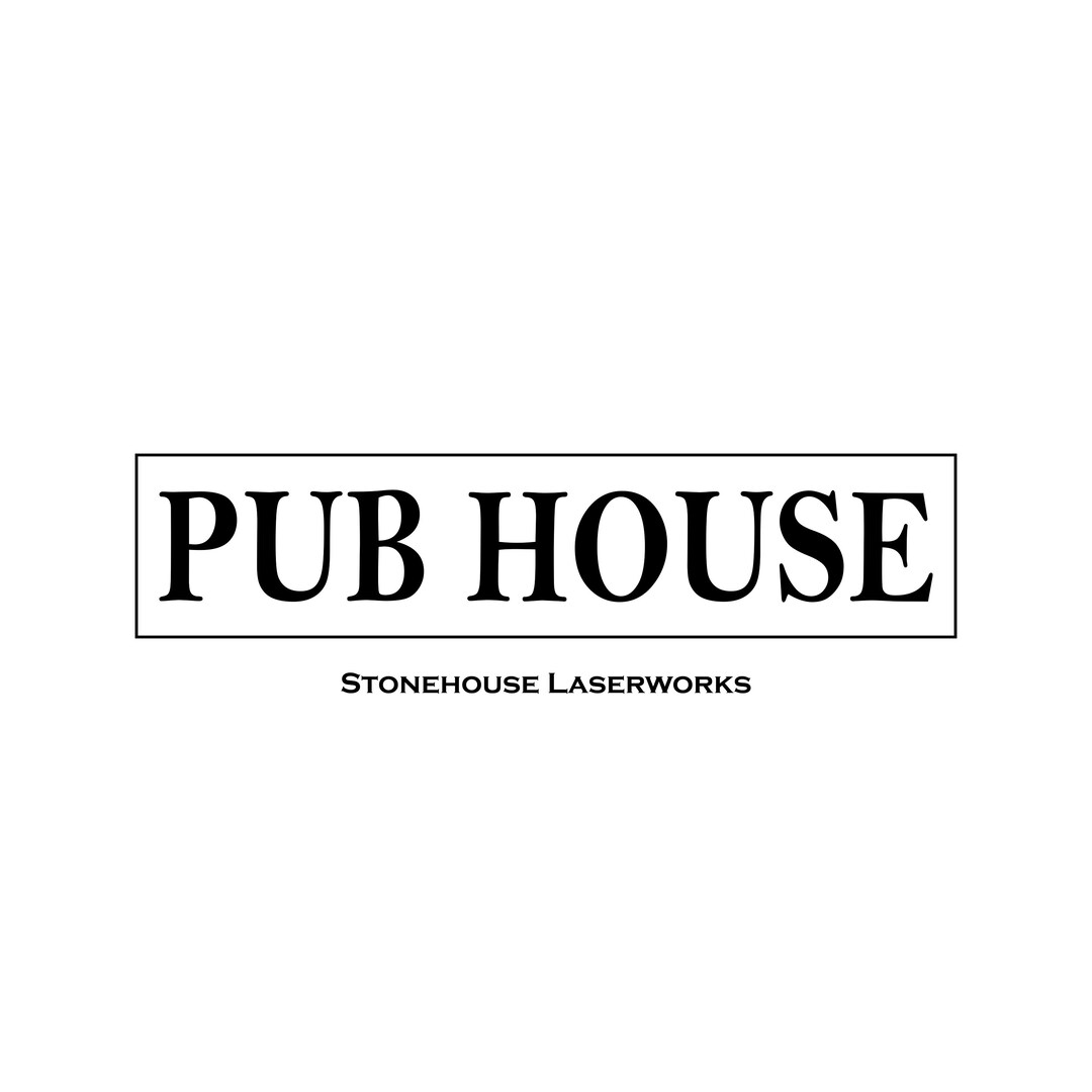 Sign Stencil PUB HOUSE, 4 X 18 Stencil, Reusable, Painting Stencil