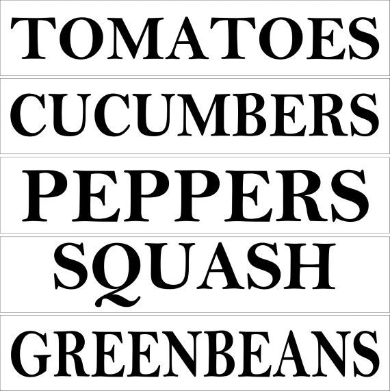 Vegetable Stencils Set Of 5 Or 10 Your Choice Etsy