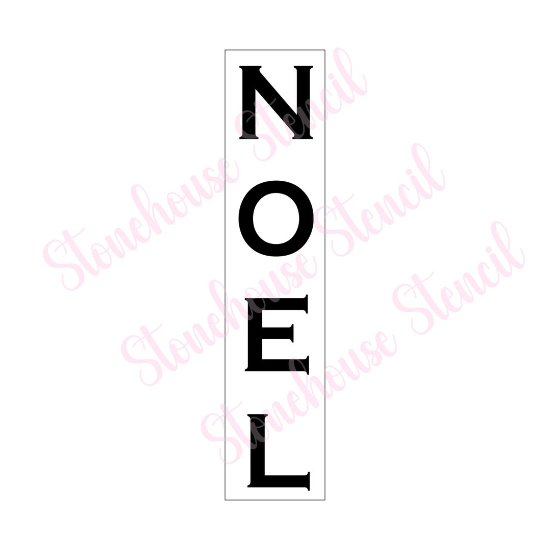 Vertical Stencil NOEL Stencil for Painting Signs, Porch Stencil ...