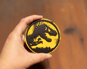 Jurassic Park Emblem - Weathered Yellow