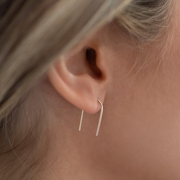 Small Arch Earrings; arc earrings; Curve Earrings; minimal earrings; modern earrings; dainty earrings; tiny earrings; everyday earrings