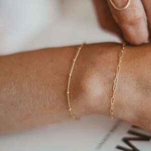 Satellite bracelet; beaded bracelet; gold satellite bracelet; chain bracelet; silver dainty bracelet; layering bracelet