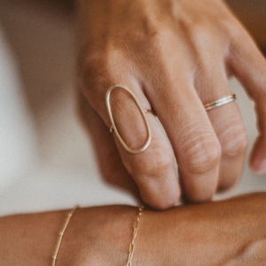 Oval ring; gold circle ring; statement ring; gold oval ring; silver oval ring; dainty jewelry; modern jewelry; boho jewelry; rose gold ring