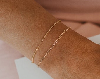 Thin paperclip bracelet