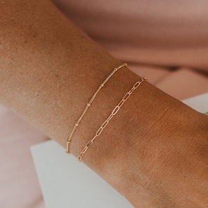 Thin paperclip bracelet