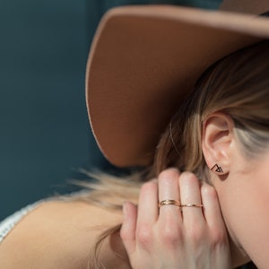 Mountain earrings stud earrings gold or silver earrings the mountains are calling mountain jewelry dainty earrings image 2