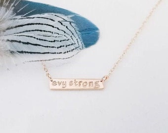 Custom name bar necklace; personalized necklace; bar necklace; custom jewelry; name necklace; gold bar necklace; layering necklace; for mom