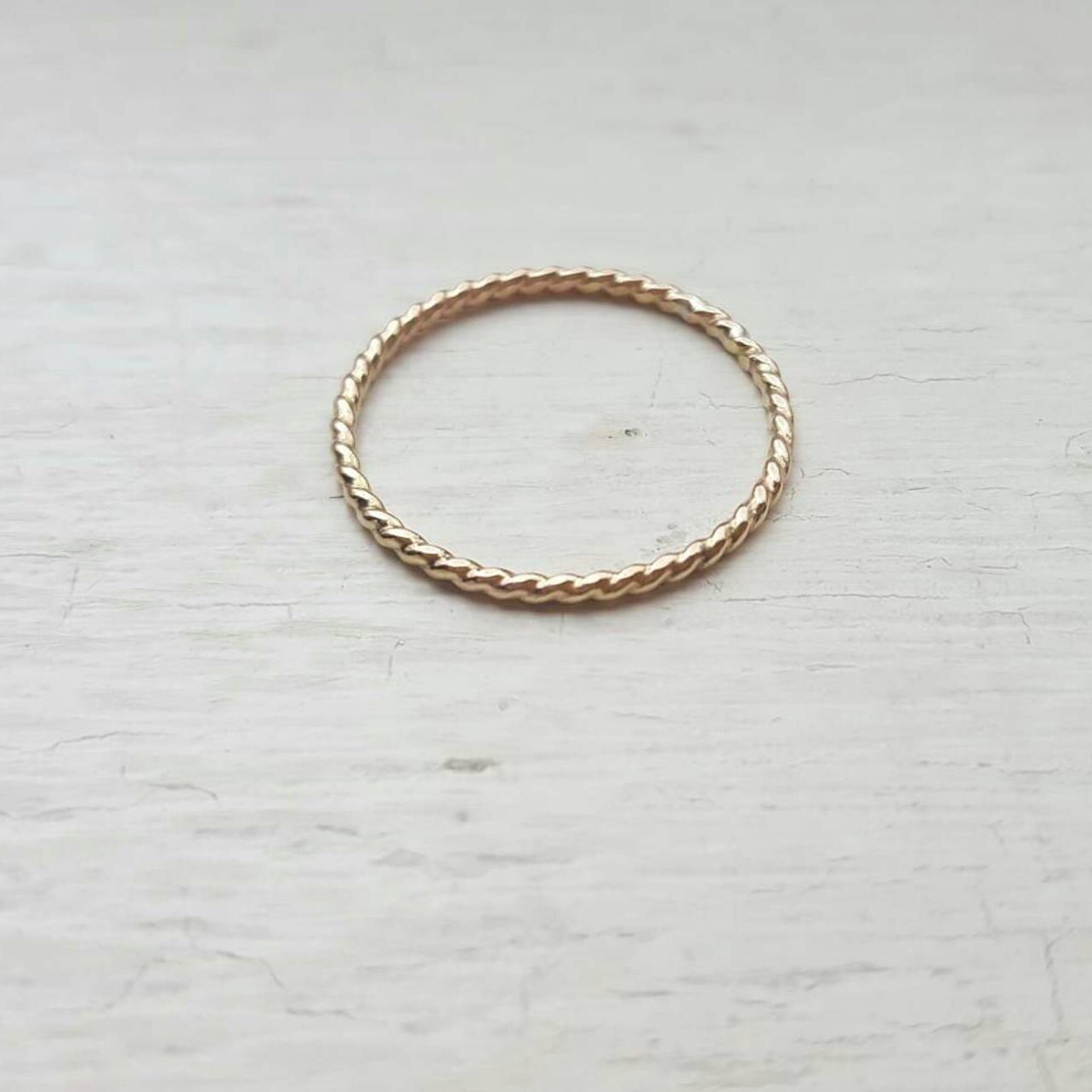 Gold stacking ring set THREE RINGS rose gold stacking Etsy