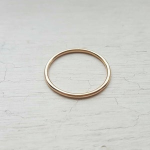 Gold stacking ring set TWO RINGS rose gold stacking rings gold rings, rose gold rings stackable rings dainty rings gold stacking ring image 4