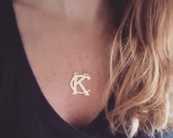 Kansas City Royals brass, gold, or silver necklace with dainty chain; Kansas City Royals; Kansas City Chiefs; Sporting KC; KC Royals