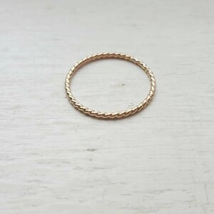 Gold stacking ring set TWO RINGS rose gold stacking rings gold rings, rose gold rings stackable rings dainty rings gold stacking ring image 2