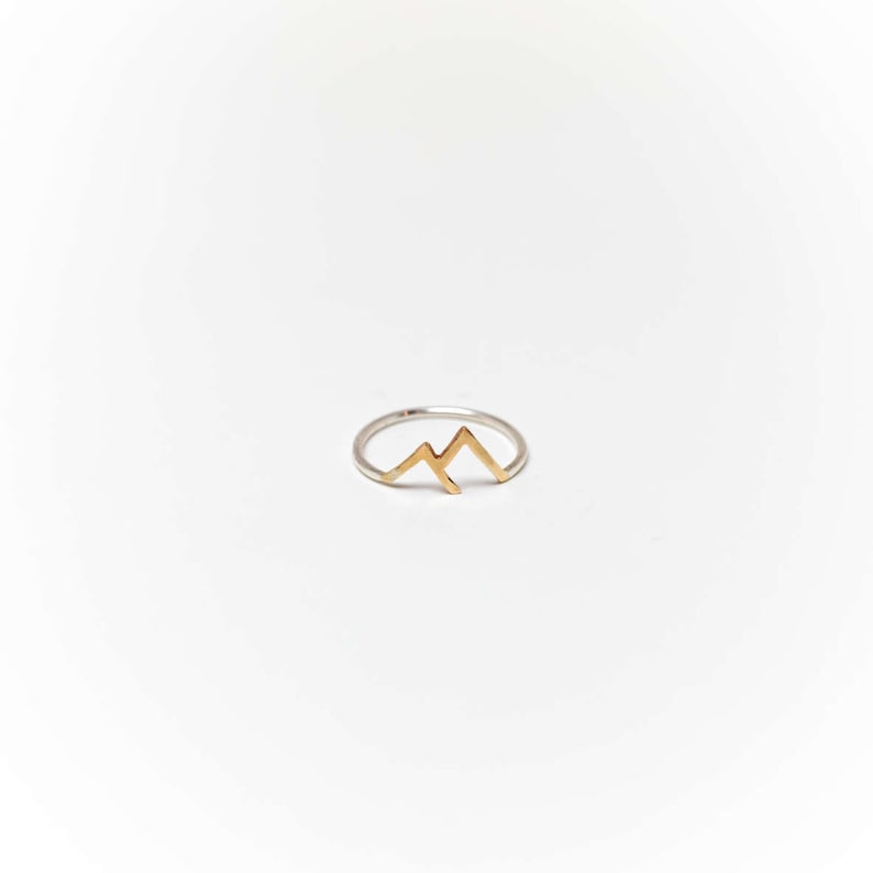 Mountain Ring gold sterling silver gold silver mountain ring mountains are calling mountain jewelry mountain range ring dainty jewelry image 6