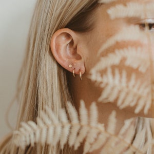 Small Hoop earrings gold hoop earrings hoop earrings gold huggies dainty hoop earrings silver ear hoops multiple piercing gold studs image 2