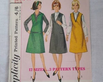 1960s Jumper Drop Waist Tweed-Green Jumper J.Taylor Jumper Twiggy Go-Go Jumper St Patrick/'s Day Green Mod Style Dress 60/'s Vibe Dress Sz 6
