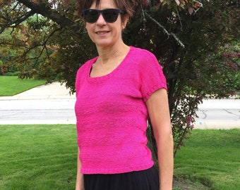 Summer Knit Pullover: Women's Cotton Top (Knitting Pattern)