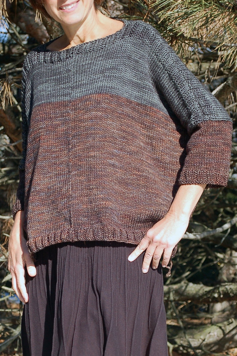 Oversized Pullover, Easy Knitting Pattern Etsy