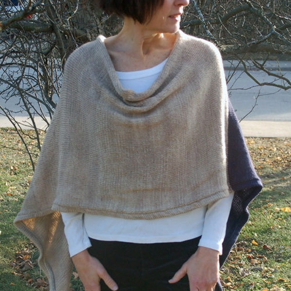 Damen-Capelet, Damen-Poncho, Strickmuster, Muster zum Stricken, Poncho zum Stricken, Capelet zum Stricken, Frühlingsponcho, Frühlingswickel