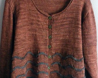 A-Line Cardigan Knitting Pattern: Women's Crop Sweater