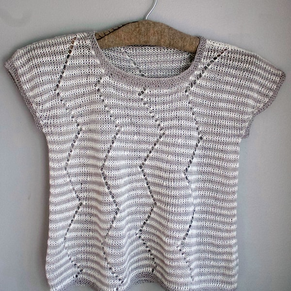 Womens Knit Tee Shirt Pattern: Summer Pullover (PDF Pattern)