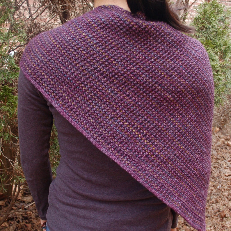 nobleknits triangle shawl
