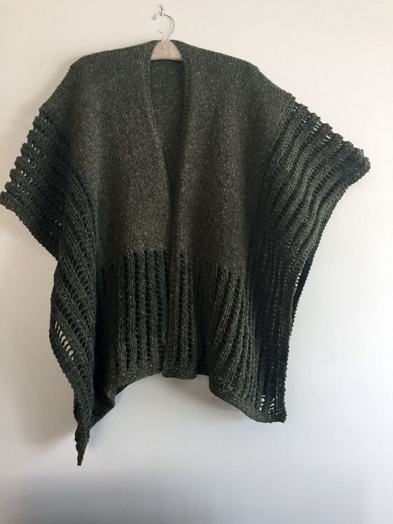 Knit Wrap Knit Ruana Wrap Ruana Wrap to knit Knitting Etsy