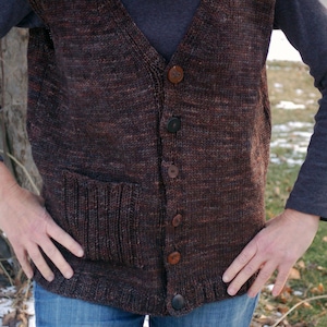 Easy to knit Vest, Knitted Vest, Invested Vest, Knitting Pattern, Vest Knitting Pattern, Womens Knit Vest