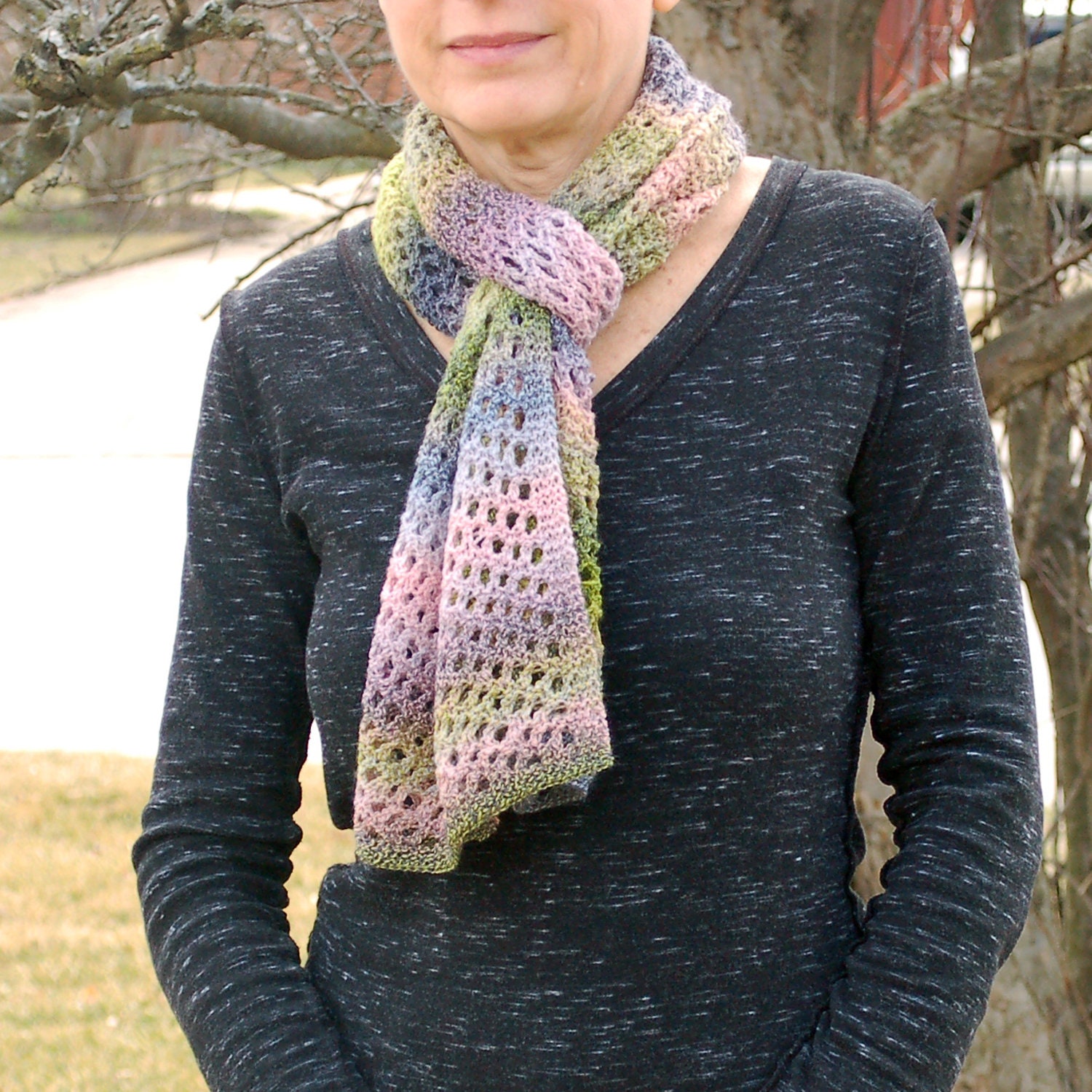 spring scarf knitting pattern
