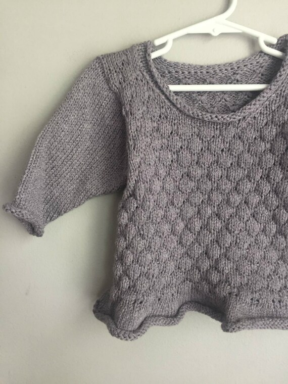 knitting baby girl sweater