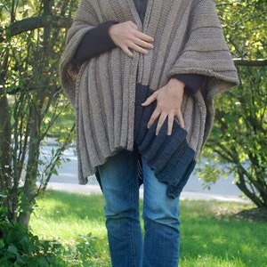 Easy to knit Wrap, Easy to knit Ruana, Poncho knitting pattern, Knitted Wrap, Knitted Ruana, Knitted Poncho, Easy to knit Poncho