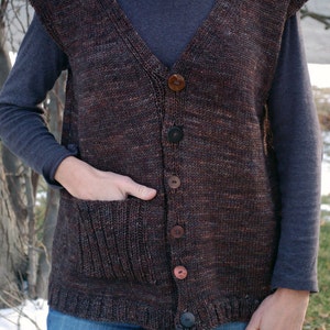 Easy to Knit Vest Knitted Vest Invested Vest Knitting - Etsy