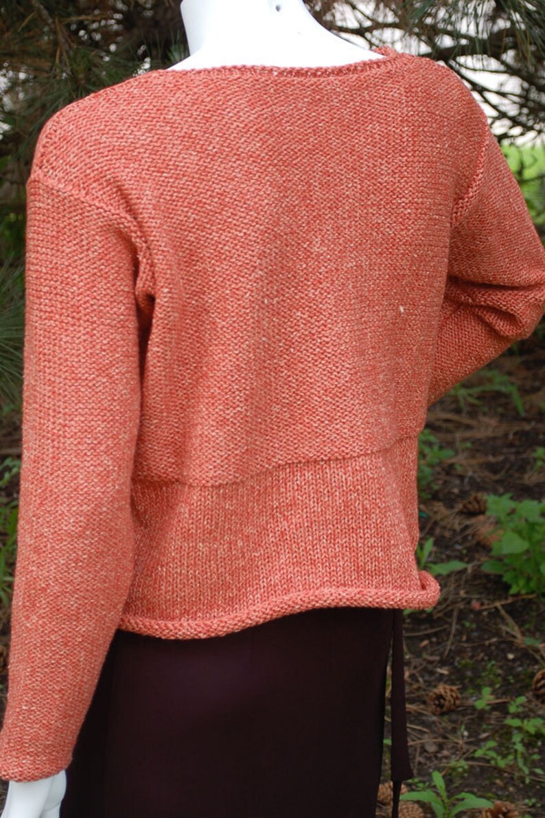 Hand knit Cardigan Cropped Cardigan Women/'s Cardigan Cardigan to Knit Easy to Knit Cardigan Knitting Pattern Textured Sweater