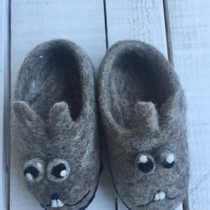 Felted slippers for children size eu 21