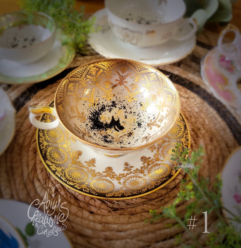 My dear.. You have the Grimm Magic Teacup & Saucer Divination Wizard School Handpainted image 3