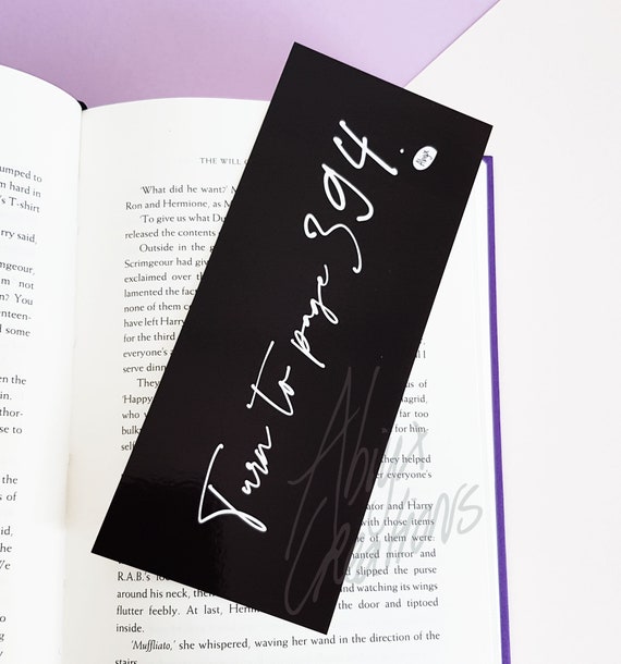 Turn To Page 394 Quote Potions Master Quote Bookmark Turn To Page 394 Magical | Etsy Singapore