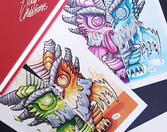 Ensemble de marque-pages dragon de 4 - Blizzard World of Warcraft Deathwing inspiré