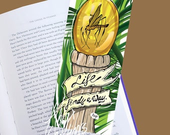 Life finds a Way bookmark - Jurassic Movie - Amber Cane