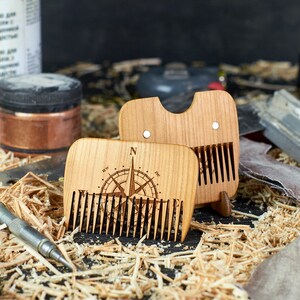 Father Of The Bride Gift Engraved Comb Husband Gift Mustache Comb Beard Wooden Comb Hair Comb Anniversary Gifts For Boyfriend Wooden Box