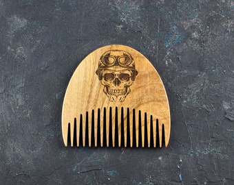 Handmade wooden comb, mustache comb, custom hair brush, beard comb wood, wooden comb, beard brush, wide tooth comb