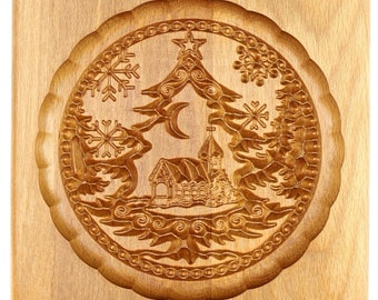 mold for a printed gingerbread Christmas. Wood form
