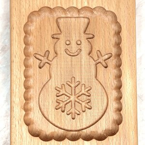 Set snowman candle moldes, angel mold and snowflake mold, christmas molds, custom cookie cutter, cookie stamp, wooden cookie stamp image 8