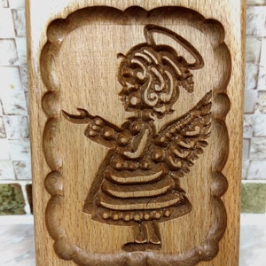 Set snowman candle moldes, angel mold and snowflake mold, christmas molds, custom cookie cutter, cookie stamp, wooden cookie stamp image 4