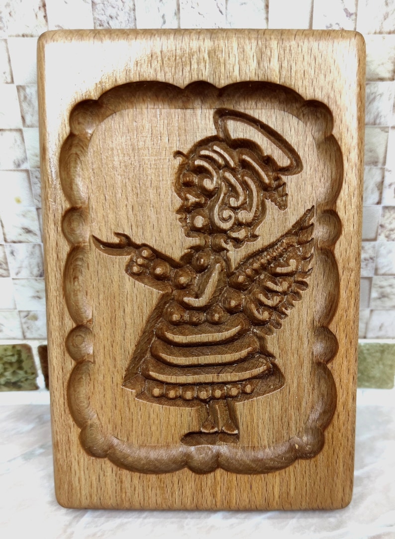 Set snowman candle moldes, angel mold and snowflake mold, christmas molds, custom cookie cutter, cookie stamp, wooden cookie stamp image 4
